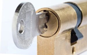 under lock and key
